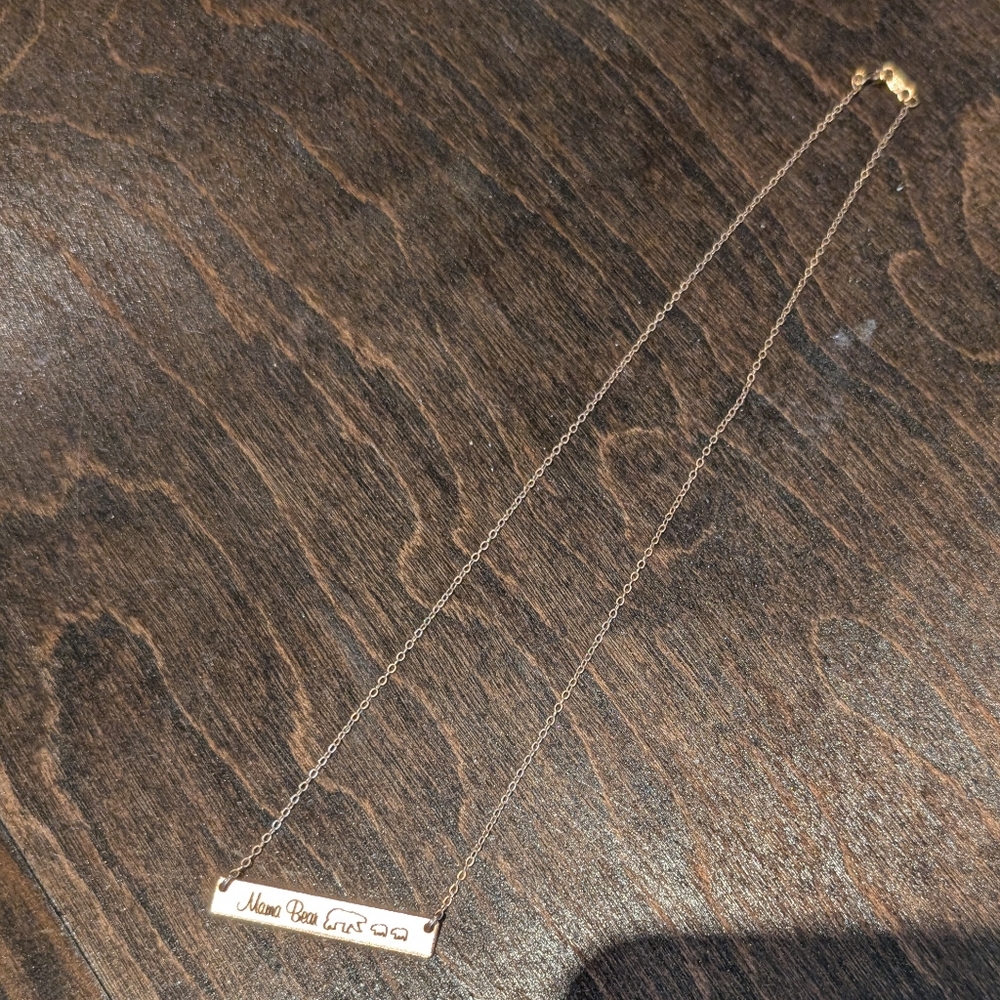 Mama Bear Bar Necklace